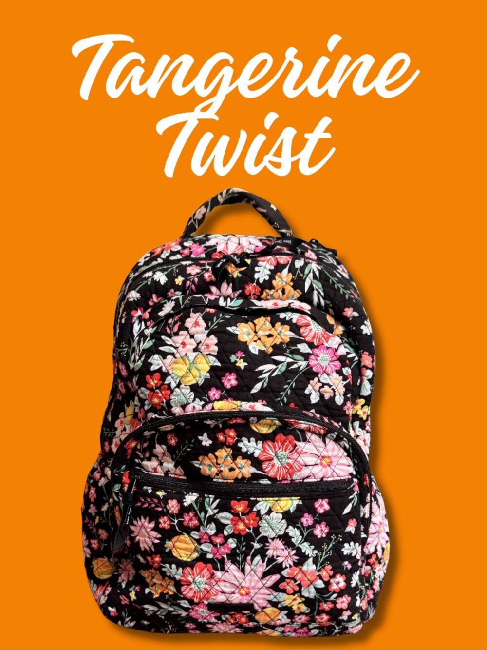 Vera Bradley Tangerine Twist Essential Large Backpack Floral Travel School
